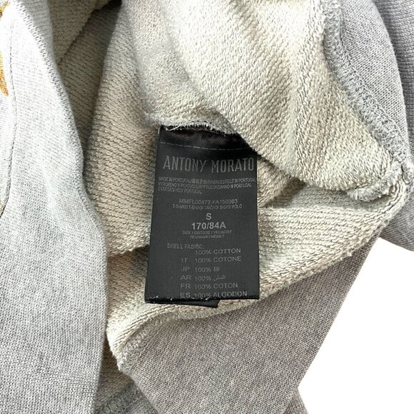 Antony Morato Surreal Rhapsody Sweatshirt Gray Jungle Cat Leopard Size S Unisex - Picture 7 of 8